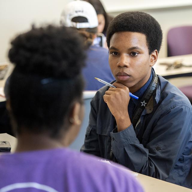 African american students in an Honors class